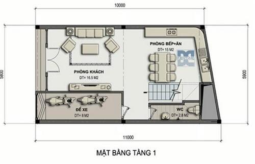 Xây nhà 3,5 tầng trong ngõ hẹp