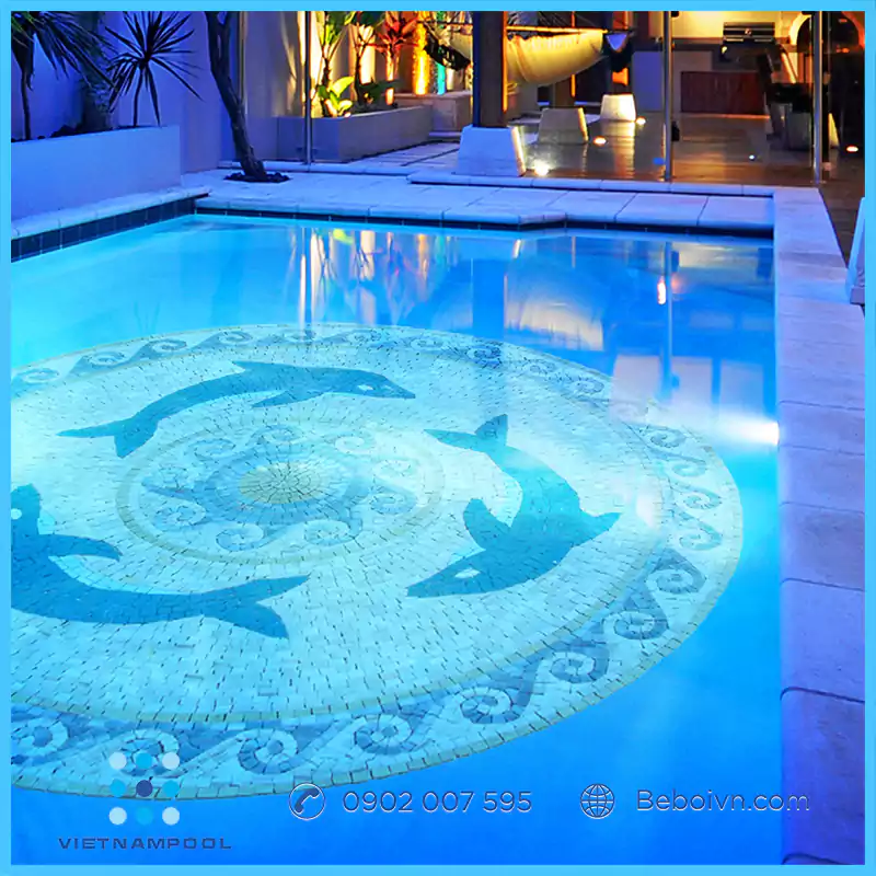 Bể Bơi Ốp Lát Gạch Mosaic