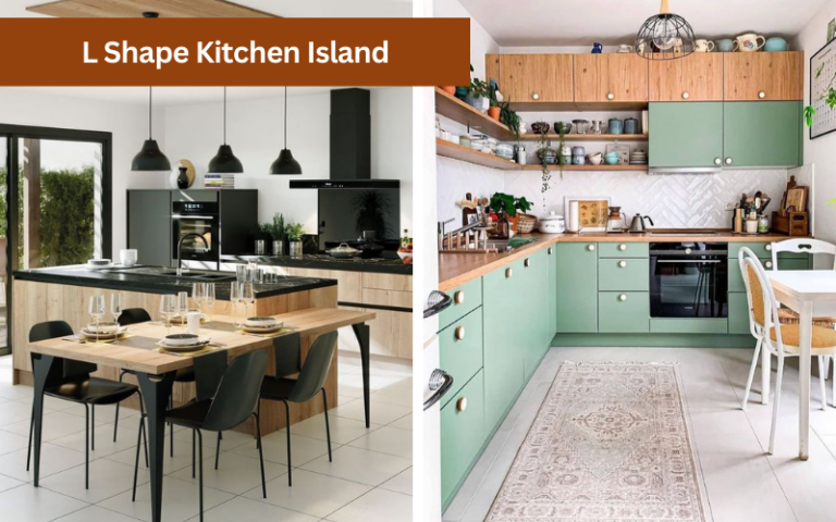 L shape kitchen island