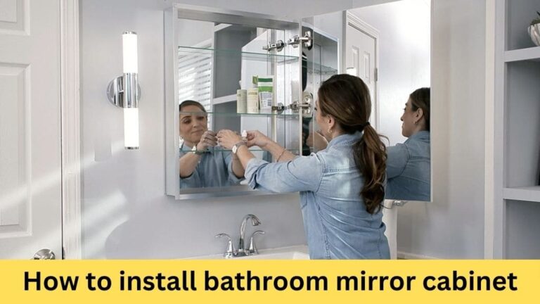 how to install bathroom mirror cabinet