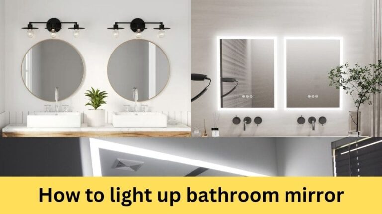 how to light up bathroom mirror